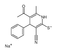 sodium,5-acetyl-3-cyano-6-methyl-4-phenyl-1,4-dihydropyridine-2-thiolate Structure