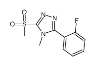3-(2-fluorophenyl)-4-methyl-5-methylsulfonyl-1,2,4-triazole结构式