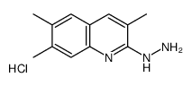 2-Hydrazino-3,6,7-trimethylquinoline hydrochloride结构式