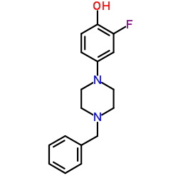 4-(4-Benzyl-1-piperazinyl)-2-fluorophenol结构式