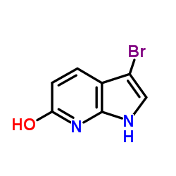 3-Bromo-1,7-dihydro-6H-pyrrolo[2,3-b]pyridin-6-one结构式