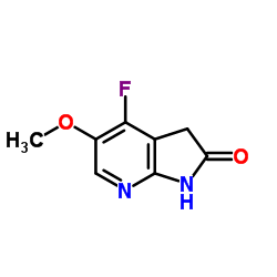 4-Fluoro-5-methoxy-1,3-dihydro-2H-pyrrolo[2,3-b]pyridin-2-one结构式