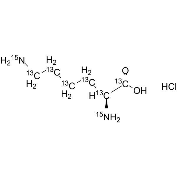 L-Lysine-13C6,15N2 hydrochloride structure