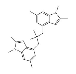 2,2-dimethyl-1,3-bis(1,3,6-trimethyl-4-indolyl)propane Structure