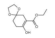 ethyl 8-hydroxy-1,4-dioxaspiro[4.5]dec-7-ene-7-carboxylate结构式