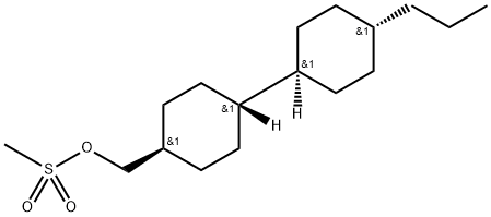 (反式,反式)-4'-丙基-[1,1'-联环己烷]-4-甲醇甲烷磺酸酯结构式