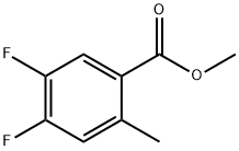 4,5-二氟-2-甲基苯甲酸甲酯结构式