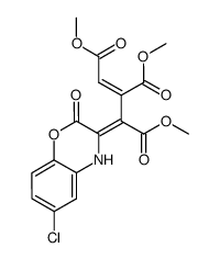 trimethyl 2,3-dihydro-6-chloro-2-oxo-4H-1,4-benzoxazine-Δ3,7-aconitate Structure