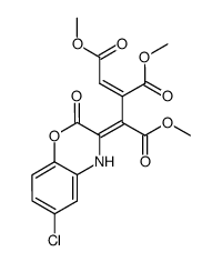 trimethyl 2,3-dihydro-6-chloro-2-oxo-4H-1,4-benzoxazine-Δ3,7-aconitate结构式