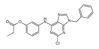 [3-[(9-benzyl-2-chloropurin-6-yl)amino]phenyl] propanoate Structure