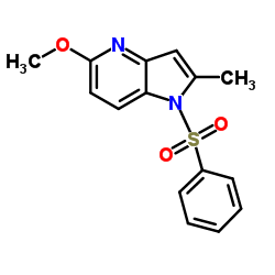 5-Methoxy-2-methyl-1-(phenylsulfonyl)-1H-pyrrolo[3,2-b]pyridine structure