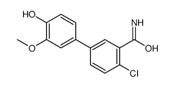 2-chloro-5-(4-hydroxy-3-methoxyphenyl)benzamide结构式