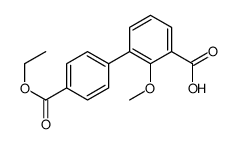 3-(4-ethoxycarbonylphenyl)-2-methoxybenzoic acid结构式
