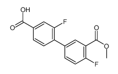 3-fluoro-4-(4-fluoro-3-methoxycarbonylphenyl)benzoic acid结构式