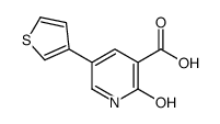 2-oxo-5-thiophen-3-yl-1H-pyridine-3-carboxylic acid结构式
