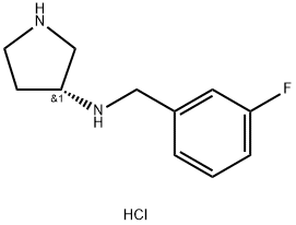 (r)-n-(3-fluorobenzyl)pyrrolidin-3-amine hydrochloride结构式