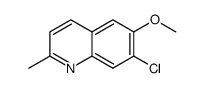 7-chloro-6-methoxy-2-methylquinoline Structure