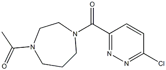 1-Acetyl-4-[(6-chloro-3-pyridazinyl)carbonyl]-1,4-diazepane结构式