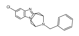 13-benzyl-3-chloro-6,7,8,9,10,11-hexahydro-7,10-epiminobenzo[4,5]imidazo[1,2-a]azocine structure