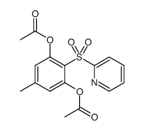 5-methyl-2-(2-pyridinylsulfonyl)-1,3-phenylene diacetate Structure