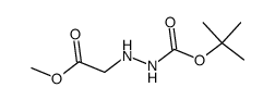 Hydrazinecarboxylic acid, 2-(2-methoxy-2-oxoethyl)-, 1,1-dimethylethyl ester Structure