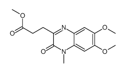 3,4-Dihydro-6,7-dimethoxy-4-methyl-3-oxo-2-quinoxalinepropanoic Acid Methyl Ester结构式