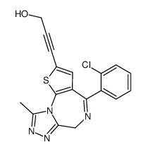 3-[4-(2-Chlorophenyl)-9-methyl-6H-thieno[3,2-f][1,2,4]triazolo[4,3-a][1,4]diazepin-2-yl]-2-propyn-1-ol structure