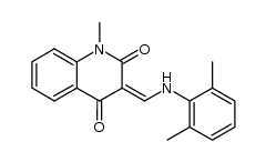 3-[(2,6-dimethylphenyl)aminomethylene]-1-methyl-2,4(1H,3H)-quinolinedione Structure