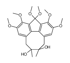 1,2,3,10,11,12-hexamethoxy-6,7-dihydroxy-6,7-dimethyldibenzocyclooctadiene structure