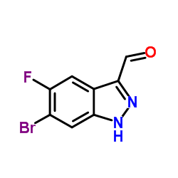 6-Bromo-5-fluoro-1H-indazole-3-carbaldehyde结构式