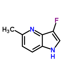 3-Fluoro-5-methyl-1H-pyrrolo[3,2-b]pyridine结构式