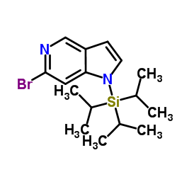 6-Bromo-1-(triisopropylsilyl)-1H-pyrrolo[3,2-c]pyridine结构式