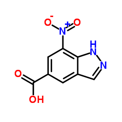 7-Nitro-1H-indazole-5-carboxylic acid结构式