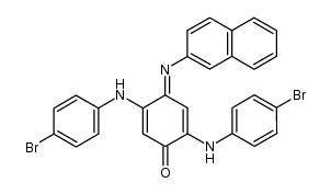 2,5-Bis(p-bromophenylamino)-N-β-naphthyl-1,4-benzoquinone monoimine Structure