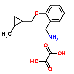 1-{2-[(2-Methylcyclopropyl)methoxy]phenyl}methanamine ethanedioate (1:1) Structure