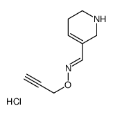 (E)-N-prop-2-ynoxy-1-(1,2,3,6-tetrahydropyridin-5-yl)methanimine,hydrochloride Structure