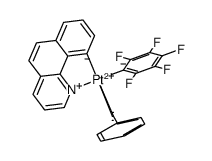 [Pt(7,8-benzo[h]quinolinyl)(pentafluorophenyl)(η2-PhCCH)]结构式