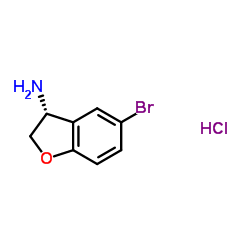 (R)-5-溴-2,3-二氢苯并呋喃-3-胺盐酸盐结构式