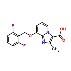 8-(2,6-Difluoro-benzyloxy)-2-Methyl-imidazo[1,2-a]pyridine-3-carboxylic acid结构式