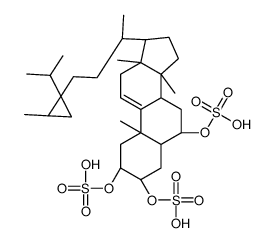 [(2S,3S,6S,10S,13R,14S,17R)-10,13,14-trimethyl-17-[(2R)-4-(2-methyl-1-propan-2-ylcyclopropyl)butan-2-yl]-2,3-disulfooxy-1,2,3,4,5,6,7,8,12,15,16,17-dodecahydrocyclopenta[a]phenanthren-6-yl] hydrogen sulfate结构式