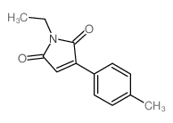 1H-Pyrrole-2,5-dione,1-ethyl-3-(4-methylphenyl)- structure