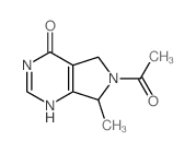 4H-Pyrrolo[3,4-d]pyrimidin-4-one,6-acetyl-3,5,6,7-tetrahydro-7-methyl-结构式