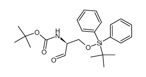 [(S)-2-(tert-Butyl-diphenyl-silanyloxy)-1-formyl-ethyl]-carbamic acid tert-butyl ester结构式