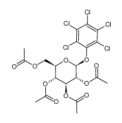pentachlorophenyl 2,3,4,6-tetra-O-acetyl-β-D-glucopyranoside Structure
