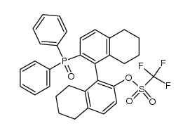 (R)-2-diphenylphosphinyl-2'-trifluoromethanesulfonyloxy-5,5',6,6',7,7',8,8'-octahydro-1,1'-binaphthyl Structure