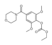 Carbonic acid 2,6-dimethoxy-4-(4-morpholinylcarbonyl)phenylethyl ester structure