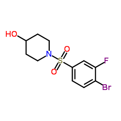 1-[(4-Bromo-3-fluorophenyl)sulfonyl]-4-piperidinol Structure