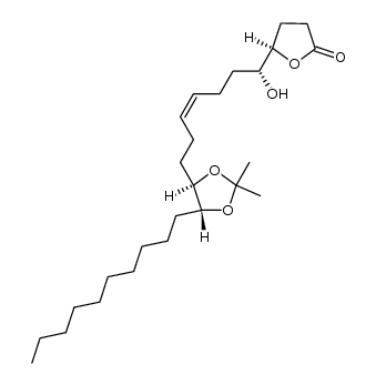 (cis,4R,5R,12R,13R)-5-hydroxy-12,13-isopropylidenedioxytricosa-8-en-1,4-olide结构式