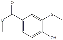 4-Hydroxy-3-methylsulfanyl-benzoic acid methyl ester结构式