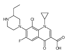 8-chloro-1-cyclopropyl-7-(3-ethylpiperazin-1-yl)-6-fluoro-4-oxoquinoline-3-carboxylic acid结构式